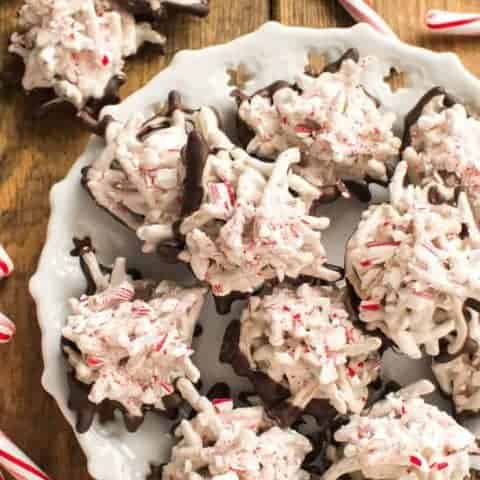 Peppermint Bark Haystacks