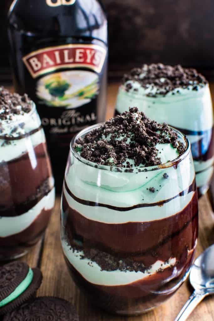 BAILEYS CHOCOLATE MINT PUDDING PARFAITS Food and Drink