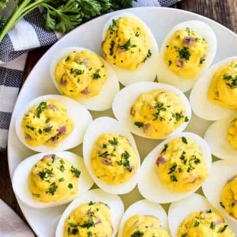 Ham and Cheese Deviled Eggs