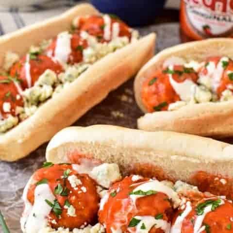 Slow Cooker Buffalo Chicken Meatballs