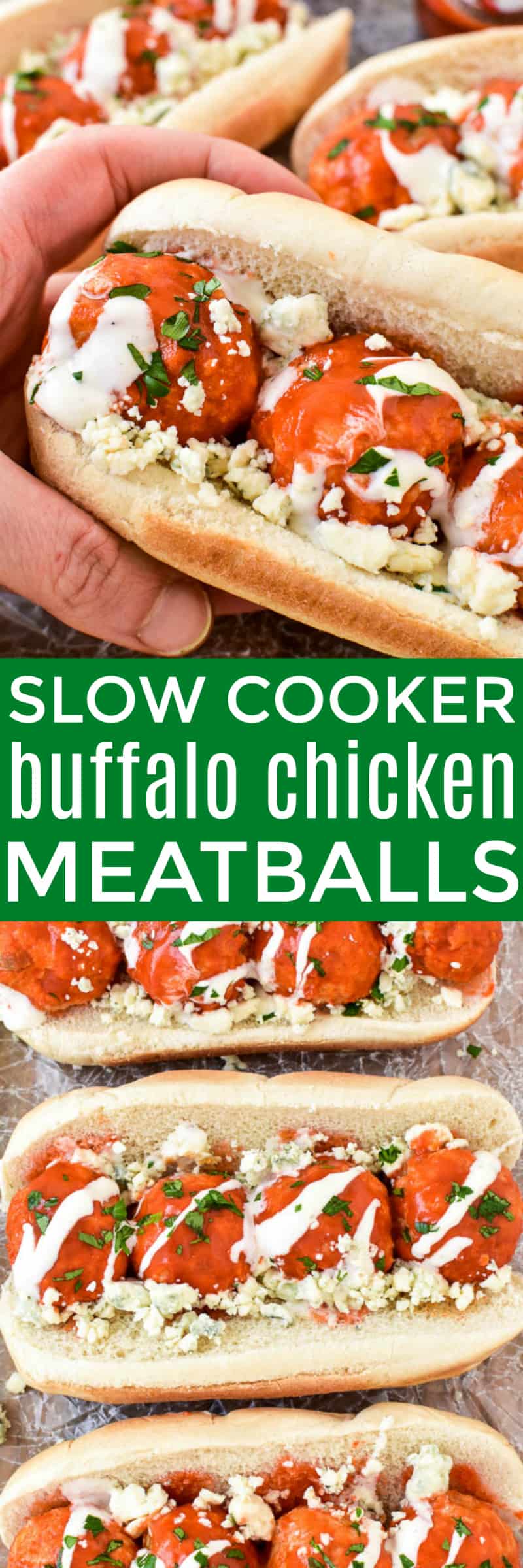 Slow Cooker Buffalo Chicken Meatballs | Lemon Tree Dwelling