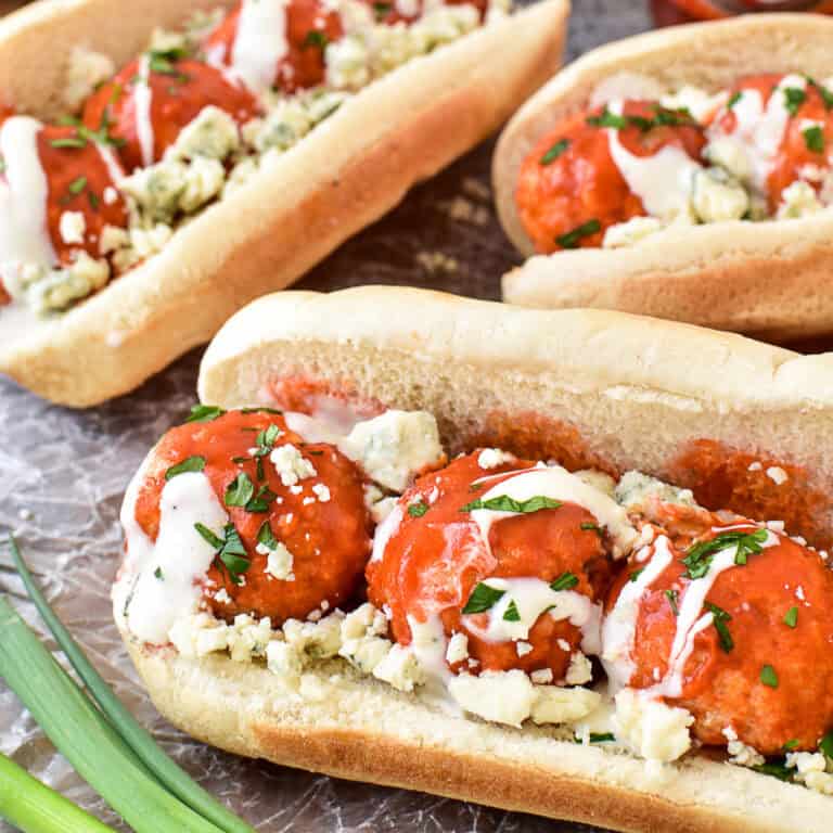 Slow Cooker Buffalo Chicken Meatballs