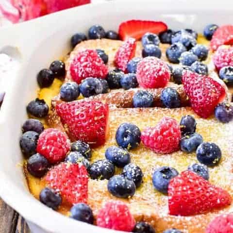 Lemon Berry French Toast Casserole