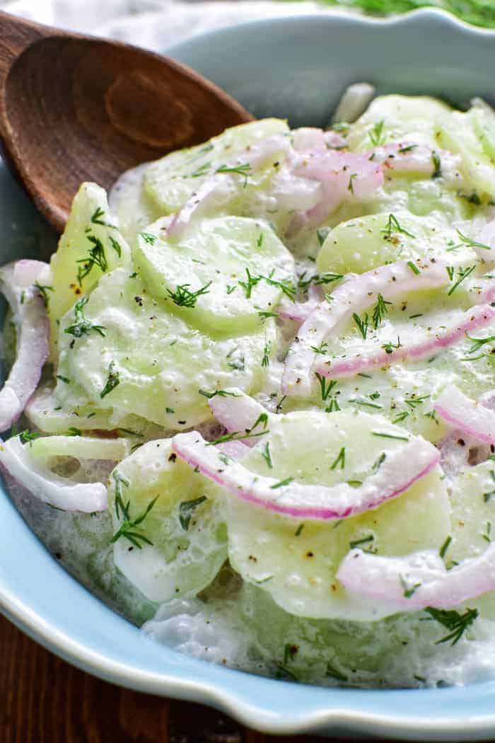 Easy Creamy Cucumber Salad