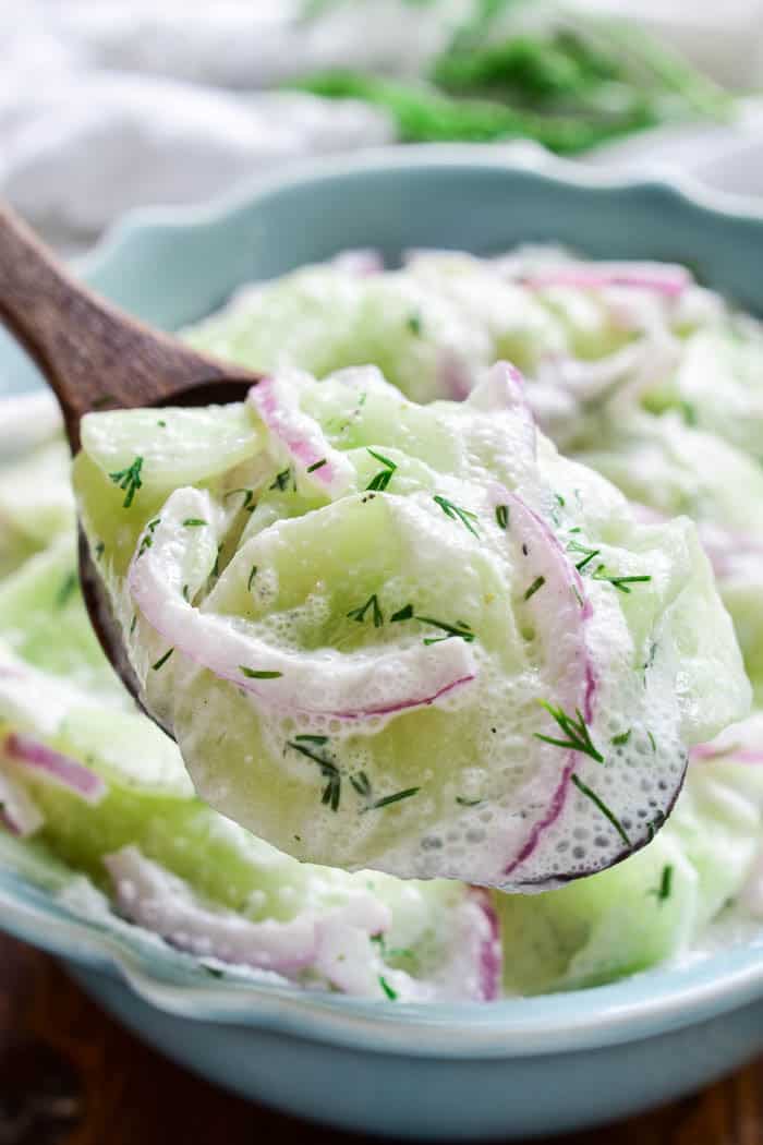 Creamy cucumber salad lemon tree dwelling