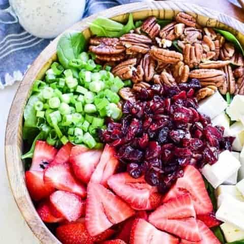 Strawberry Brie Spinach Salad