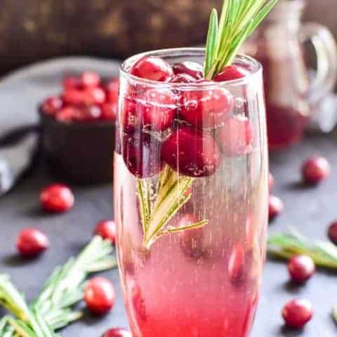 Cranberry Mimosas