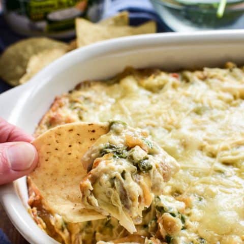 French Onion Spinach Artichoke Dip