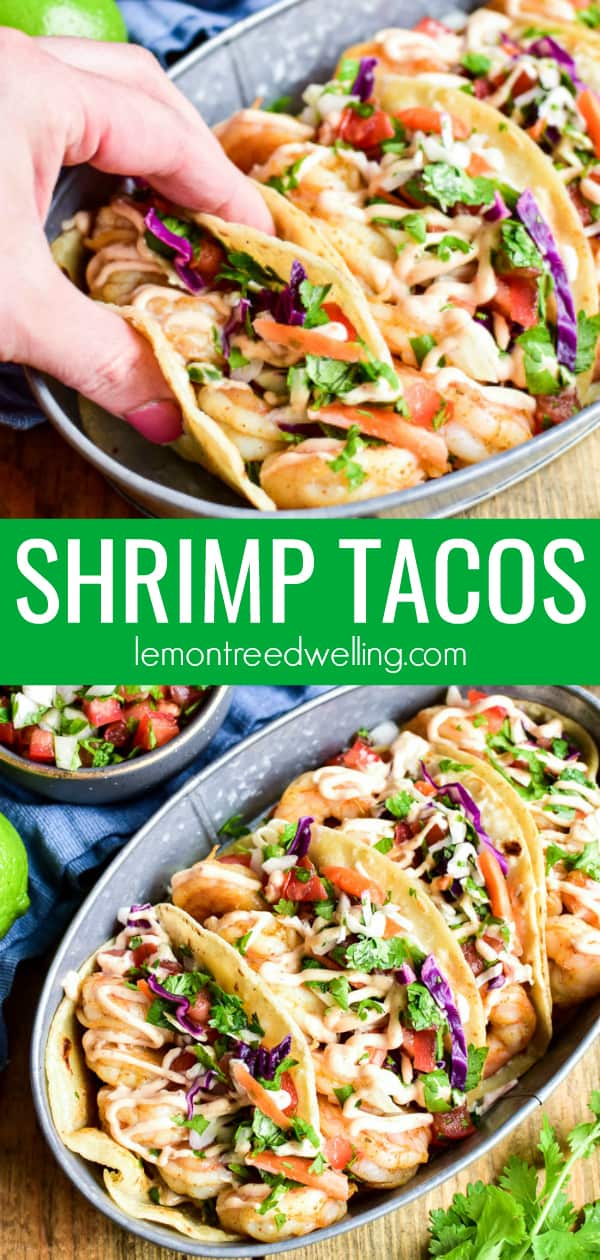 Collage image of Shrimp Tacos