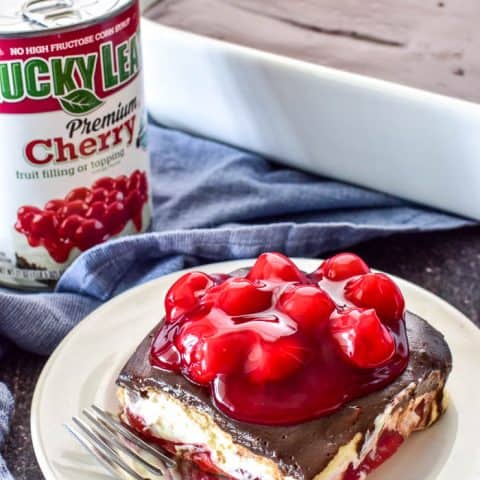 Cherry Chocolate Eclair Cake