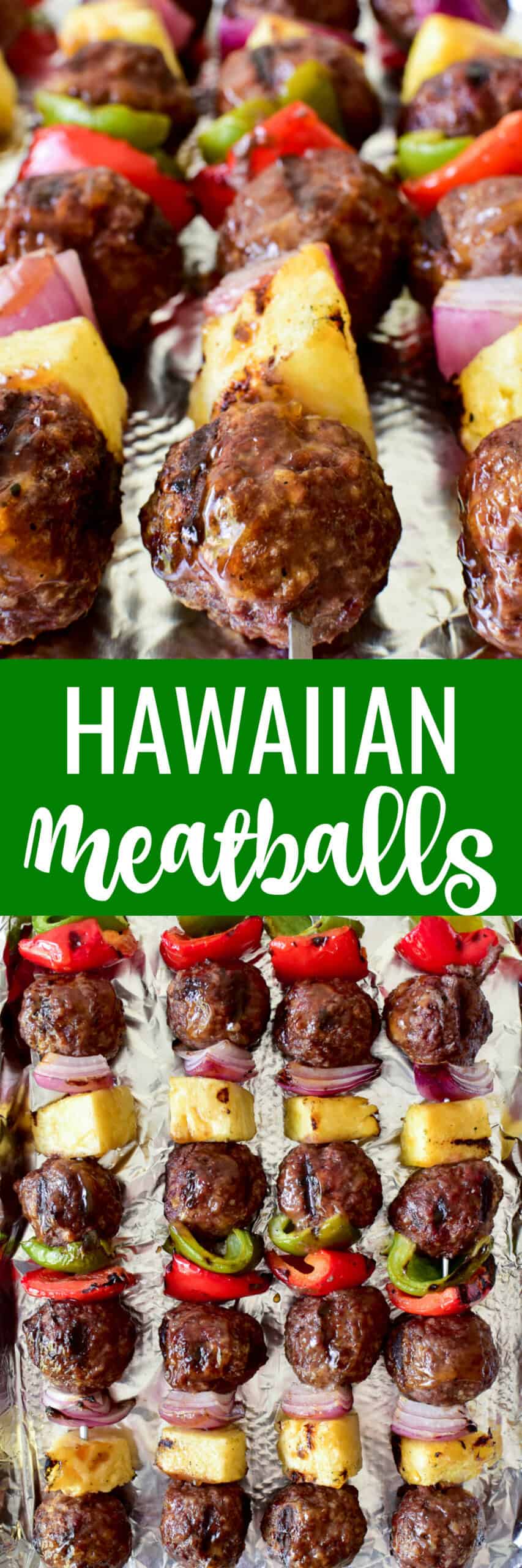 Collage image of Hawaiian Meatballs