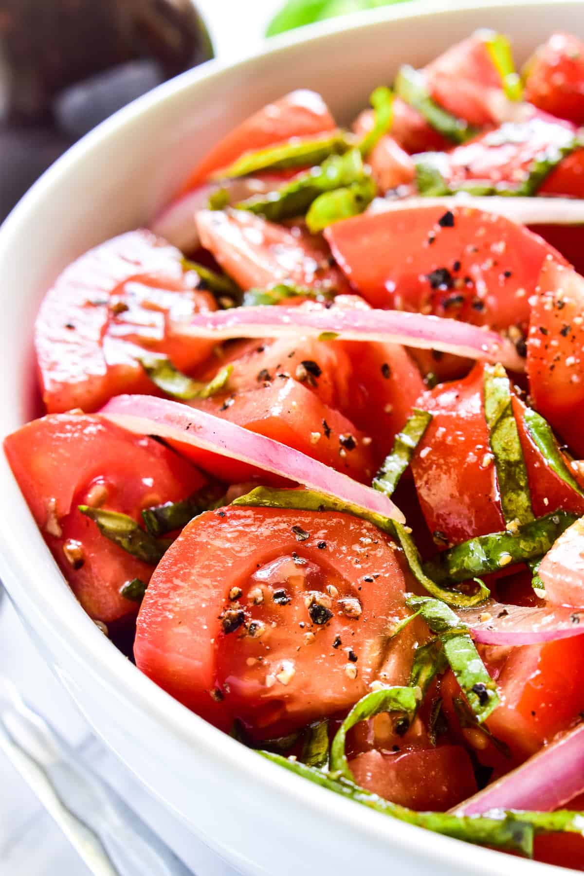 Closeup of Tomato Salad in a bowl