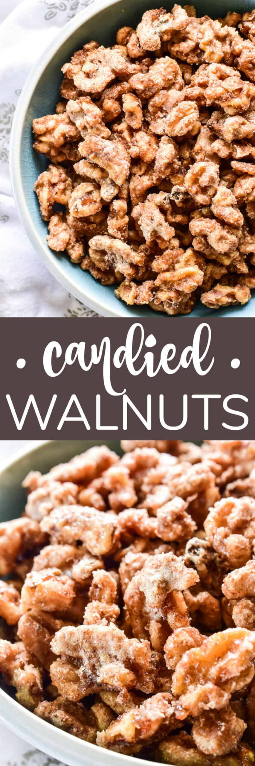 Collage image of Candied Walnuts