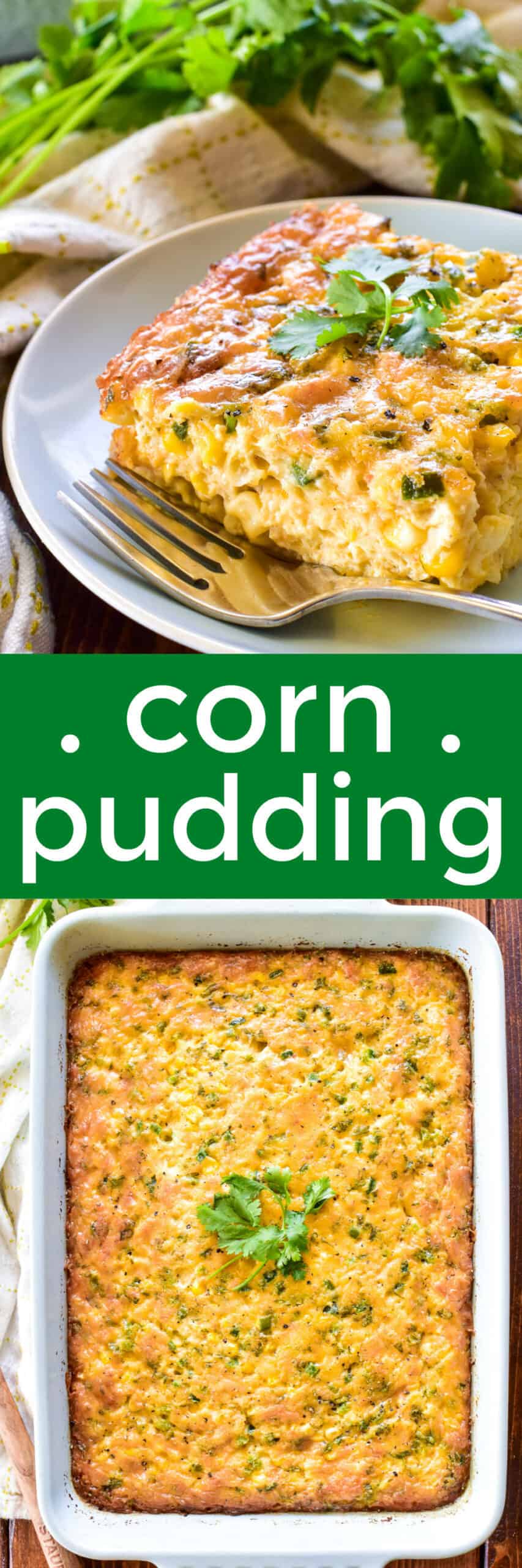 Collage image of Corn Pudding
