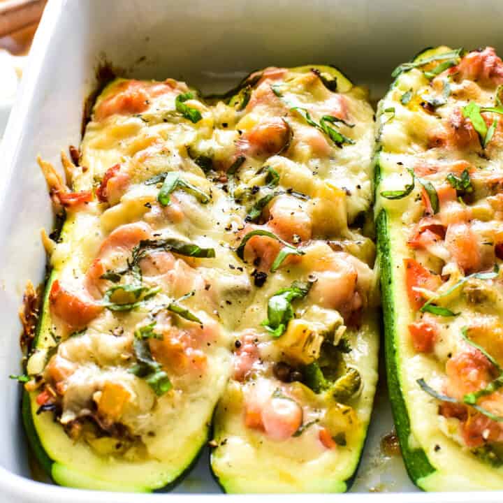 3 Cheese Zucchini Boats