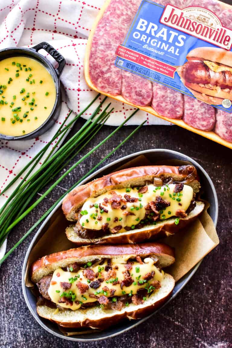 Beer Brats with Beer Cheese Sauce Lemon Tree Dwelling
