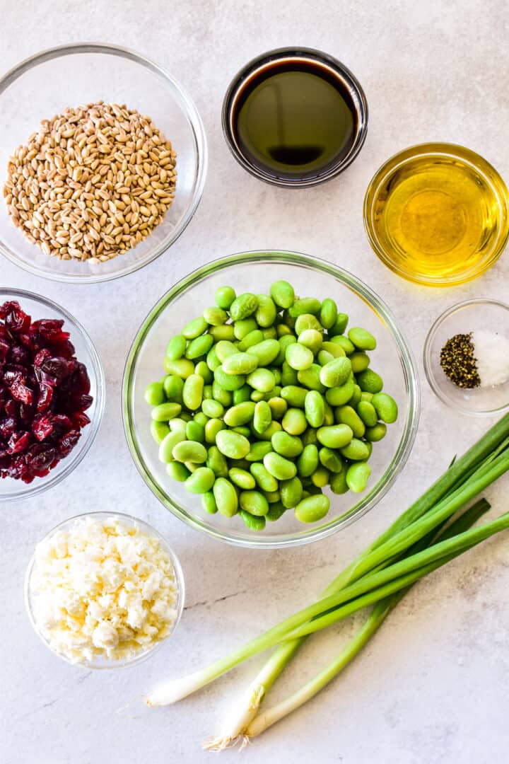 Balsamic Farro Salad with Edamame & Cranberries Lemon Tree Dwelling
