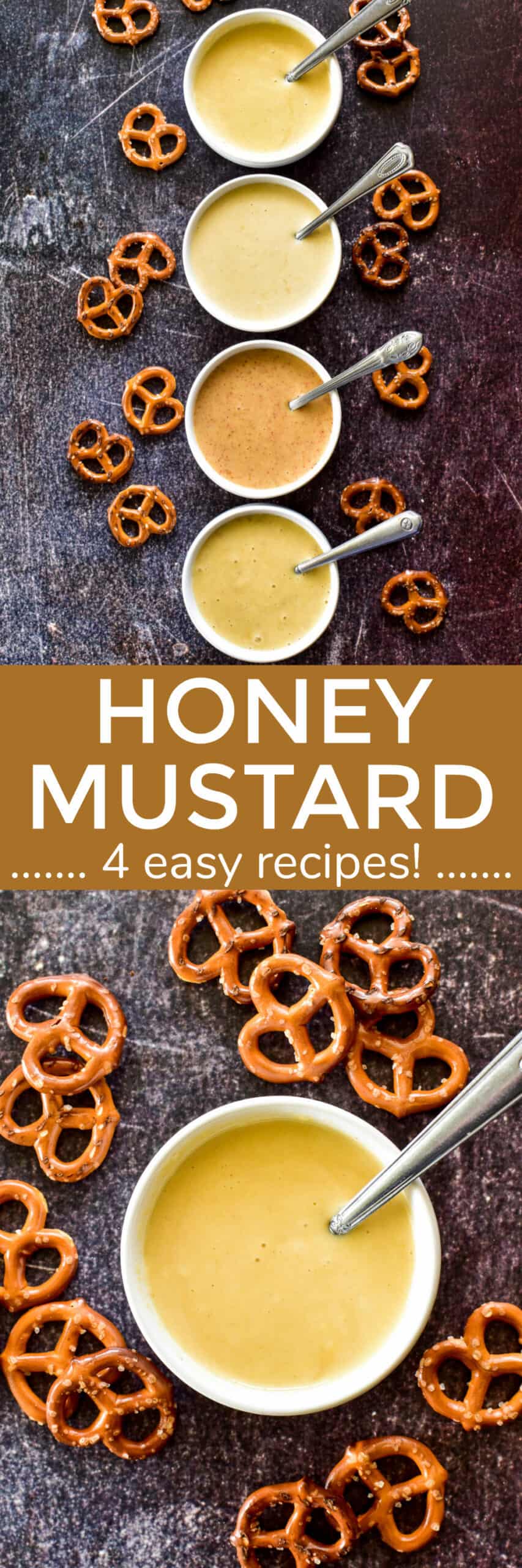 Collage image of Honey Mustard 4 ways