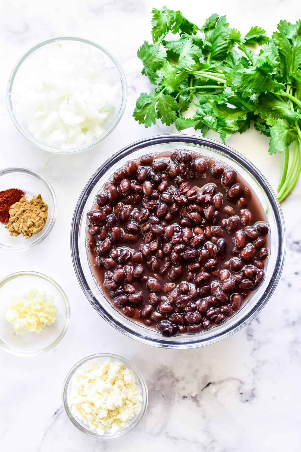 Refried Black Bean ingredients