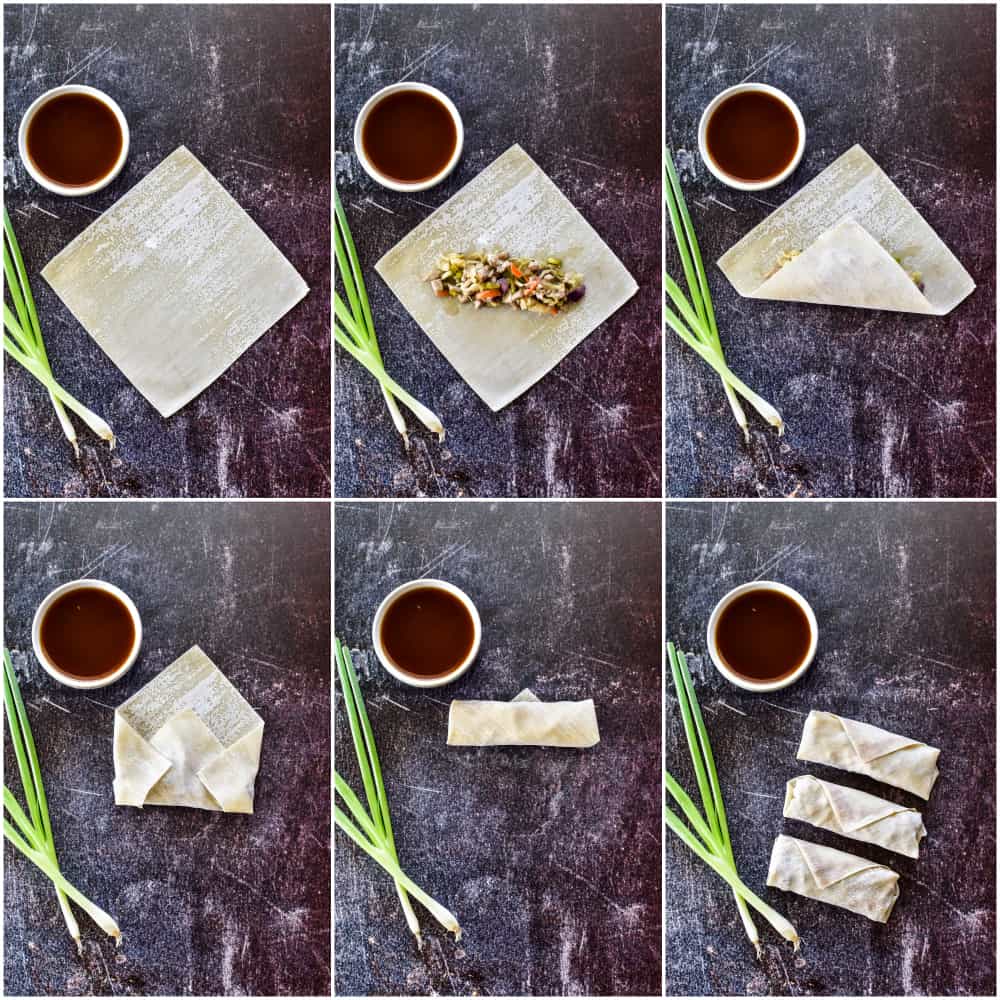 How to fold an egg roll step by step