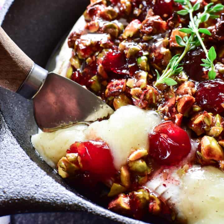 Pistachio Cherry Baked Brie