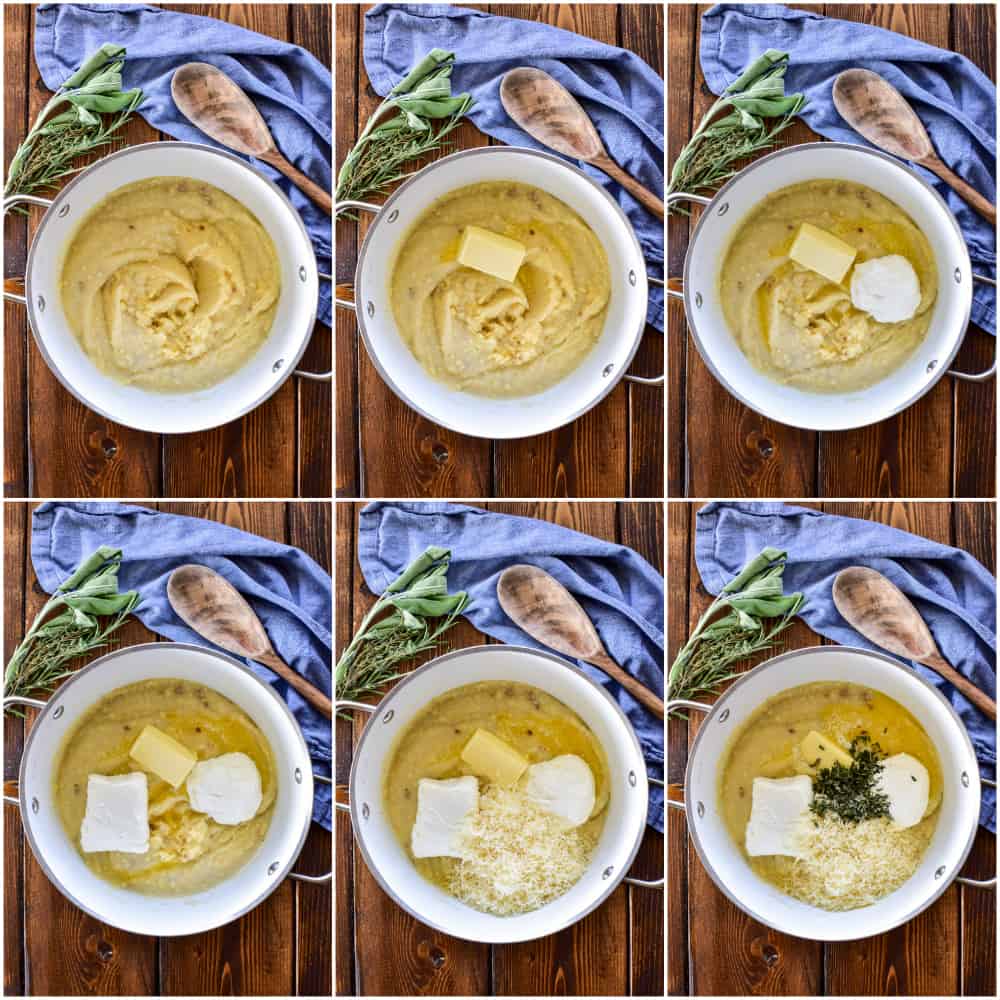 Twice Baked Mashed Potato step by step process shots