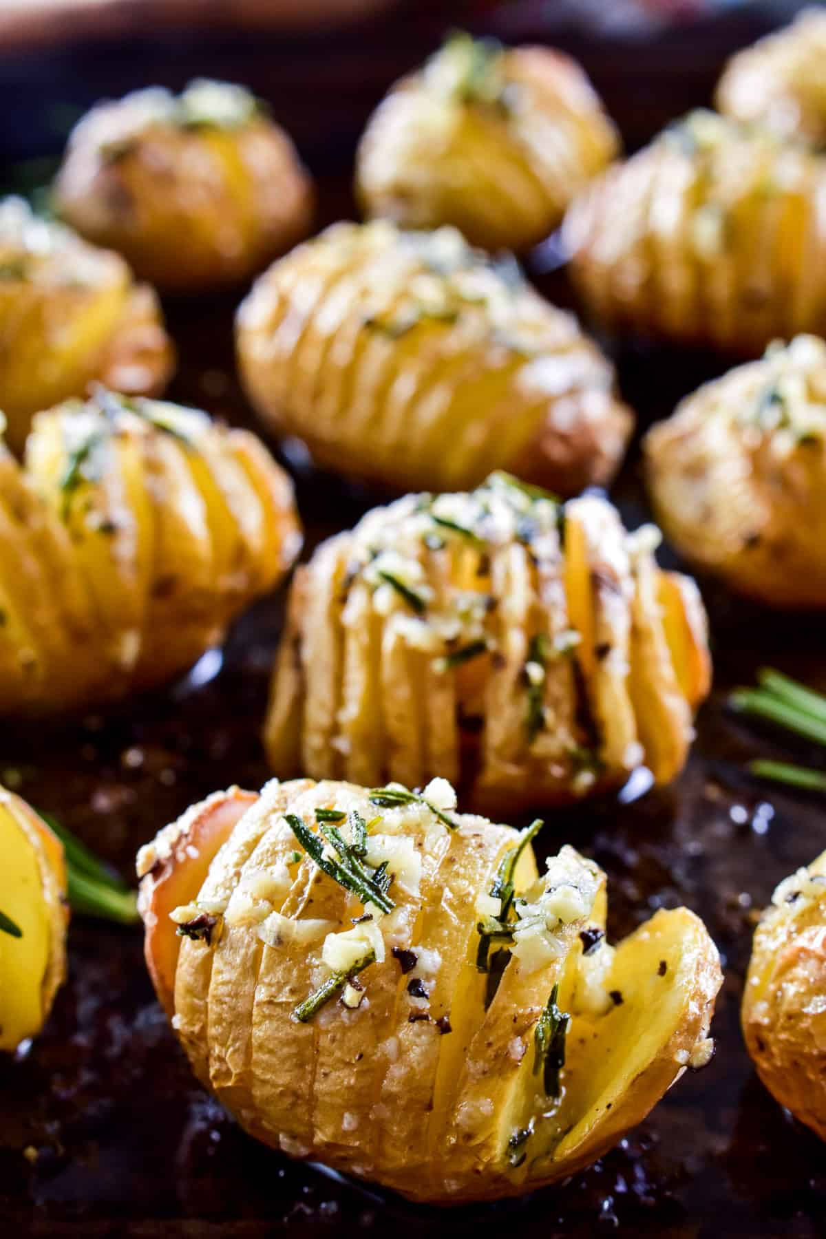 Garlic Herb Hasselback Potatoes