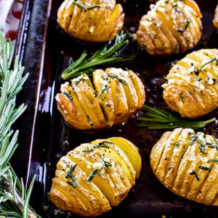 Garlic Herb Hasselback Potatoes