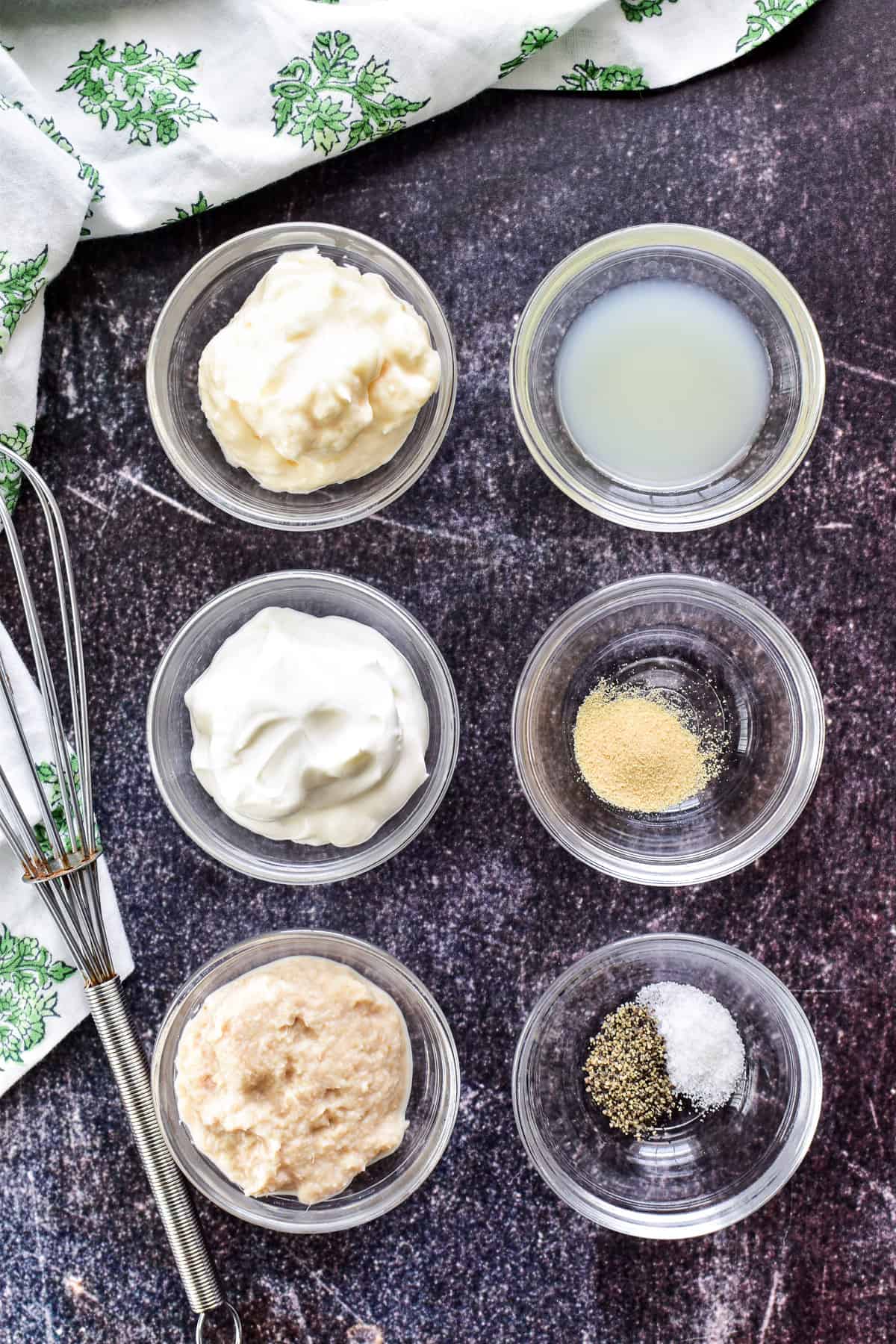 Ingredients for Horseradish Sauce