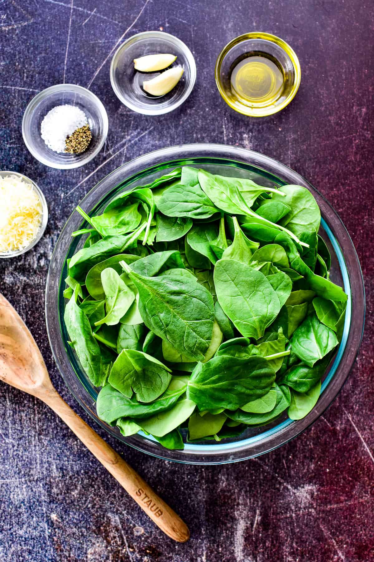 Ingredients for Sauteed Spinach