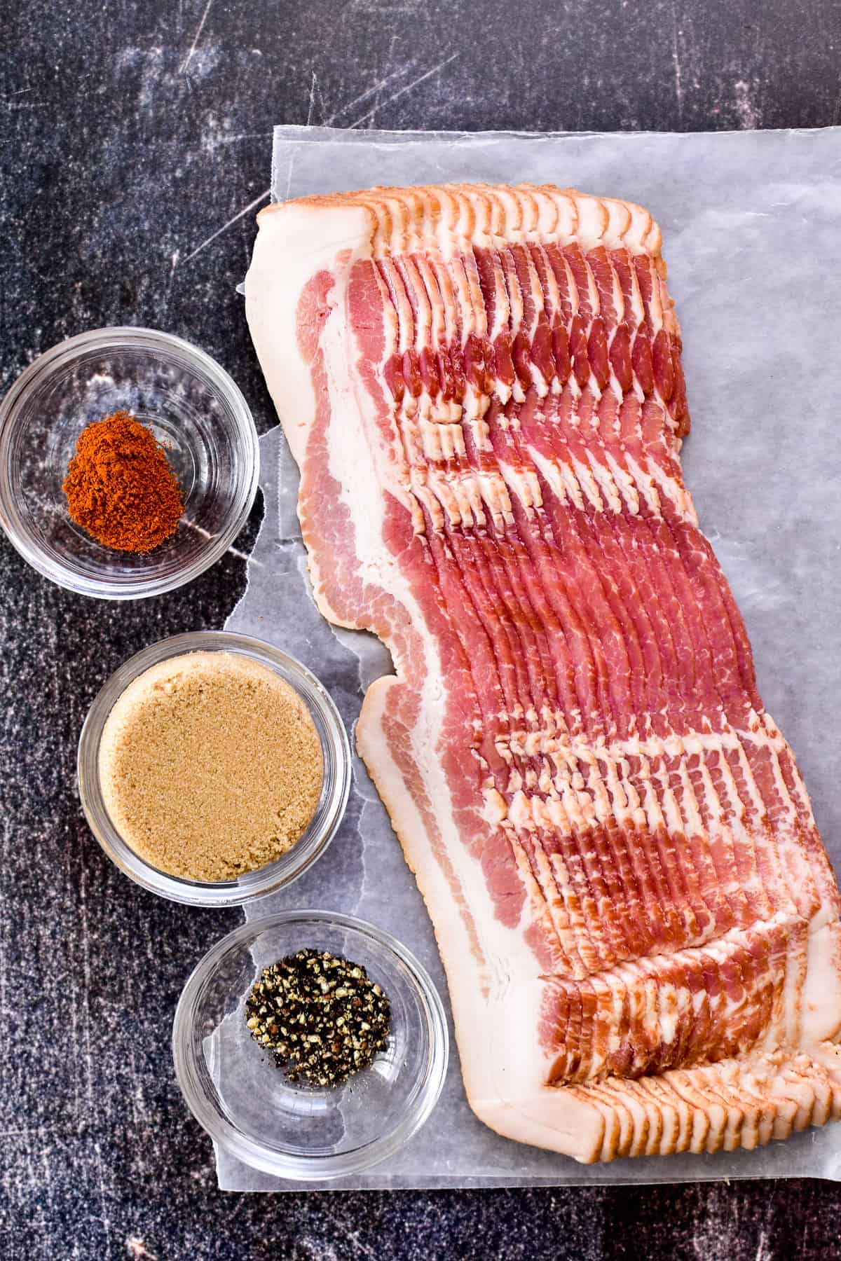Candied Bacon ingredients