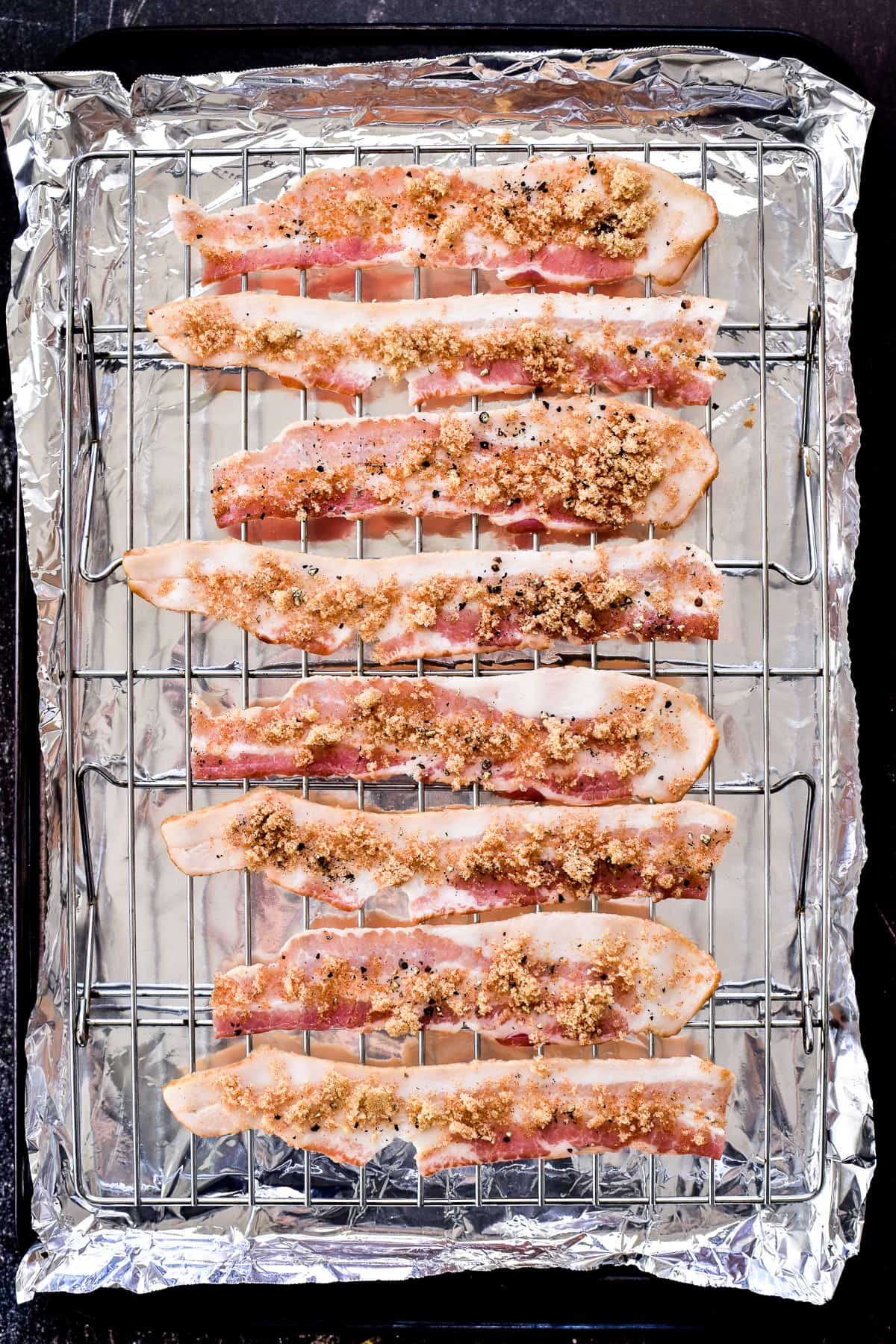 Candied Bacon ready for the oven