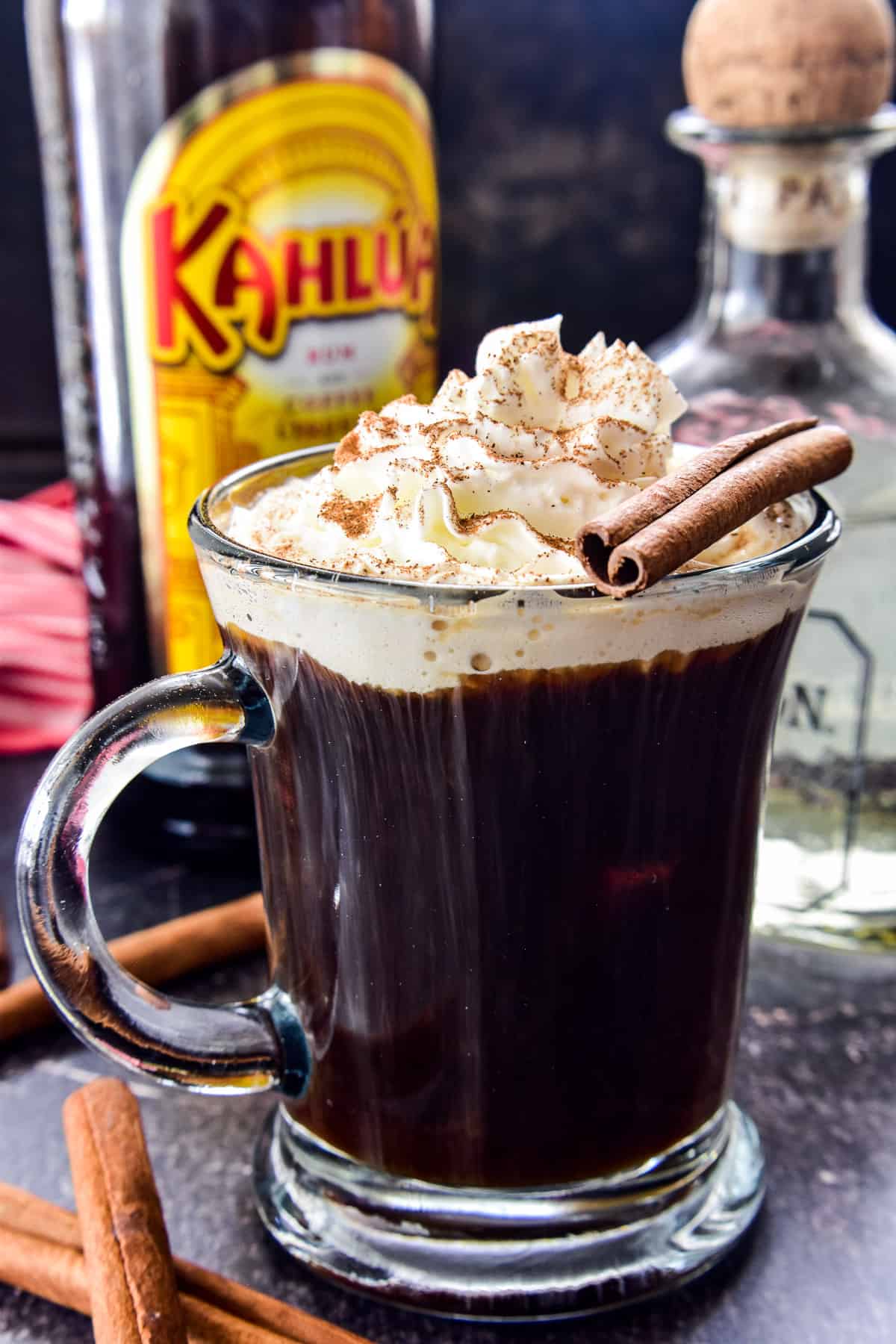 Mexican Coffee with Kahlua and tequila 