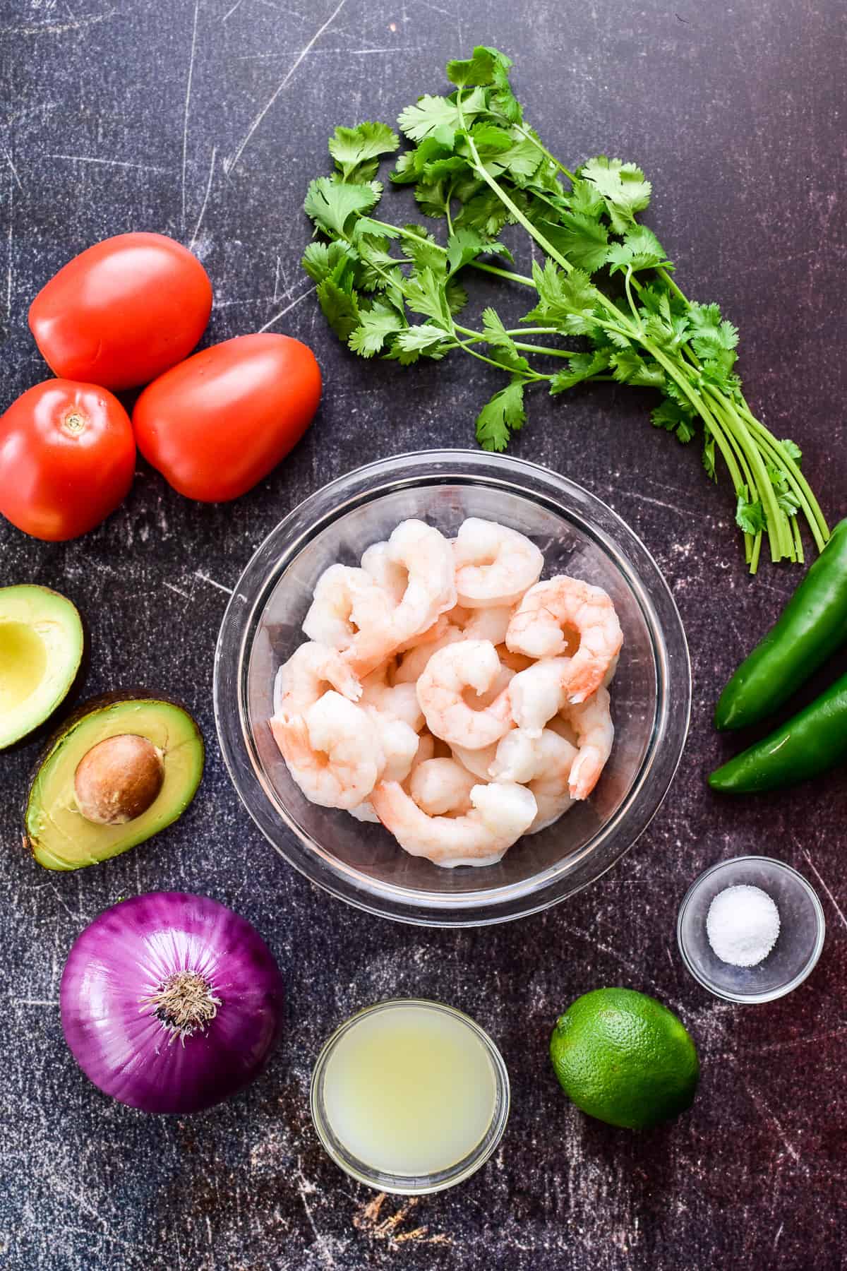 Shrimp Ceviche ingredients