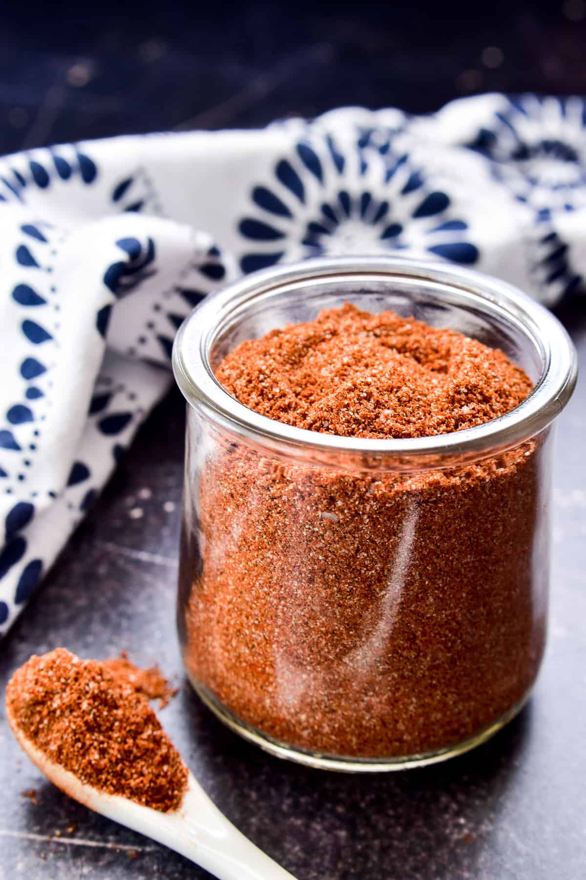 Homemade Fajita Seasoning in a small jar