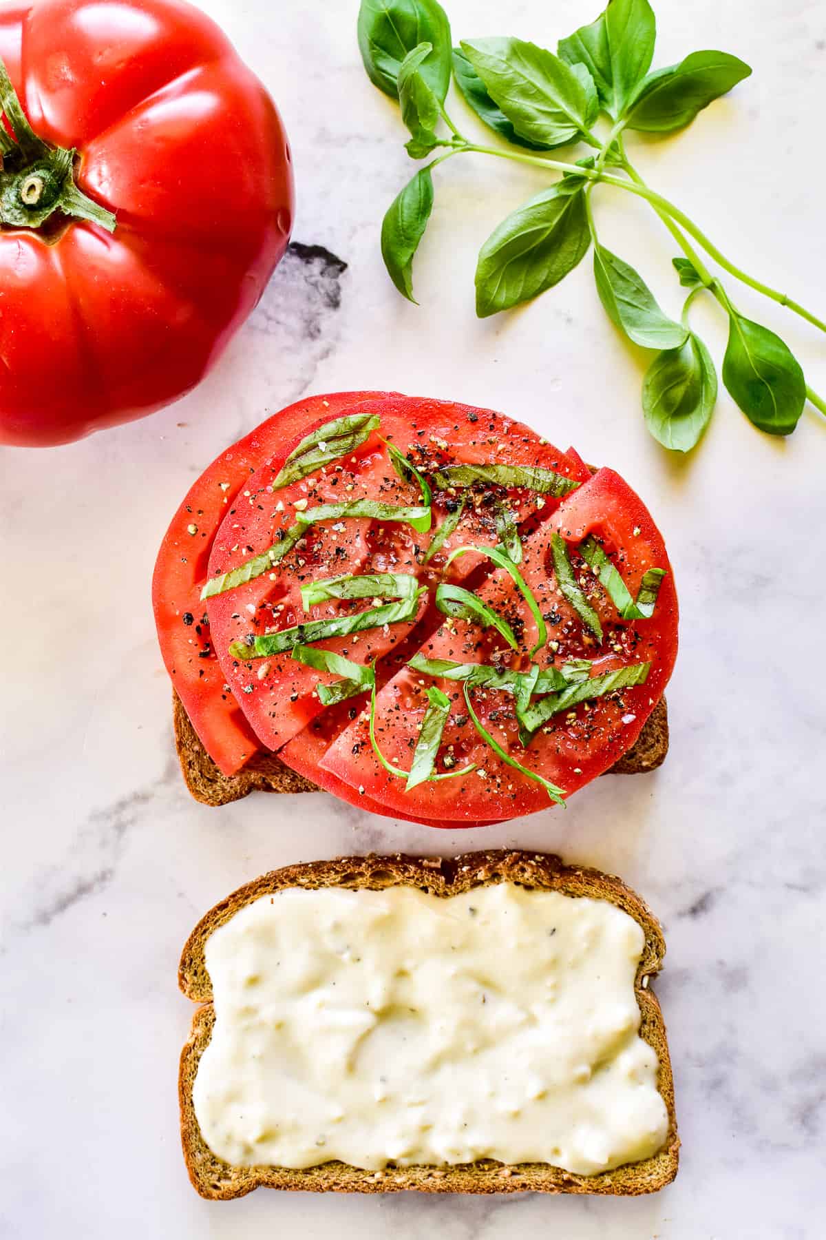 Tomato Sandwich assembly