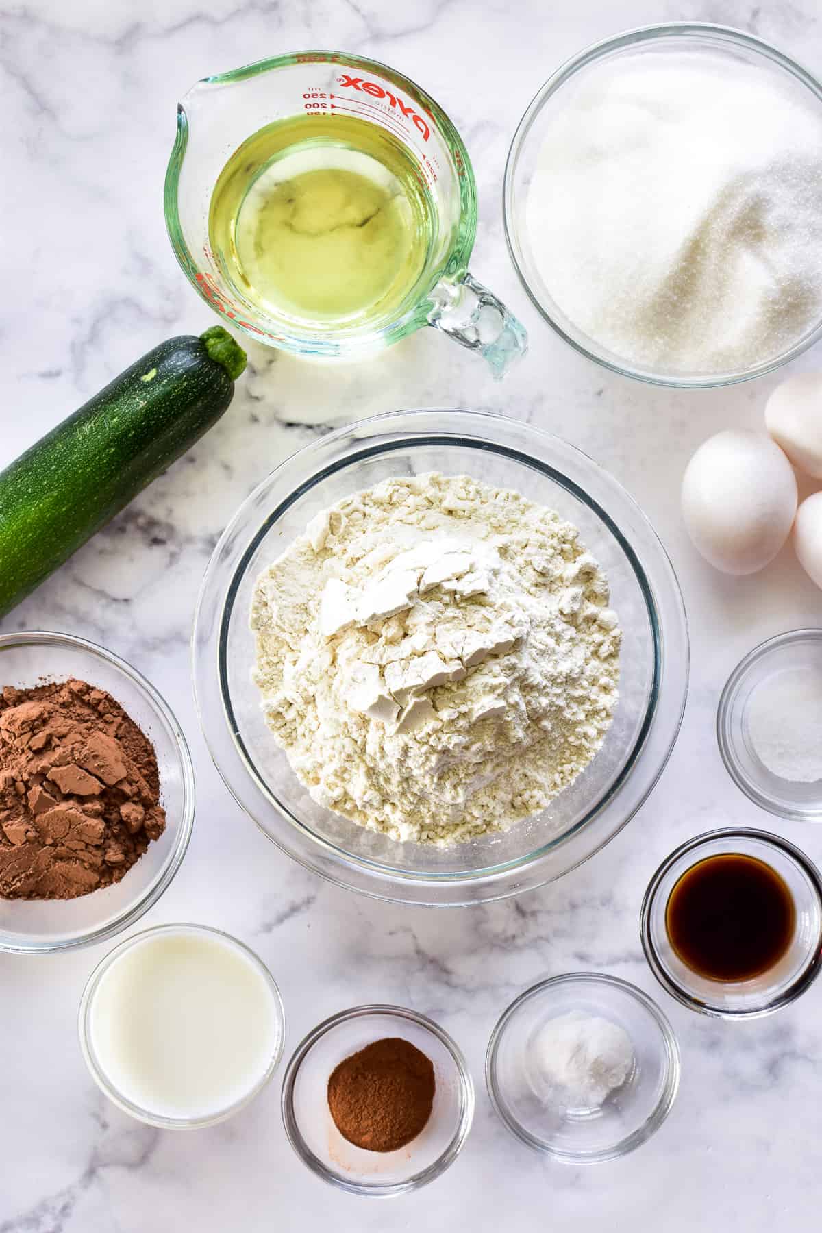 Chocolate Zucchini Bread ingredients