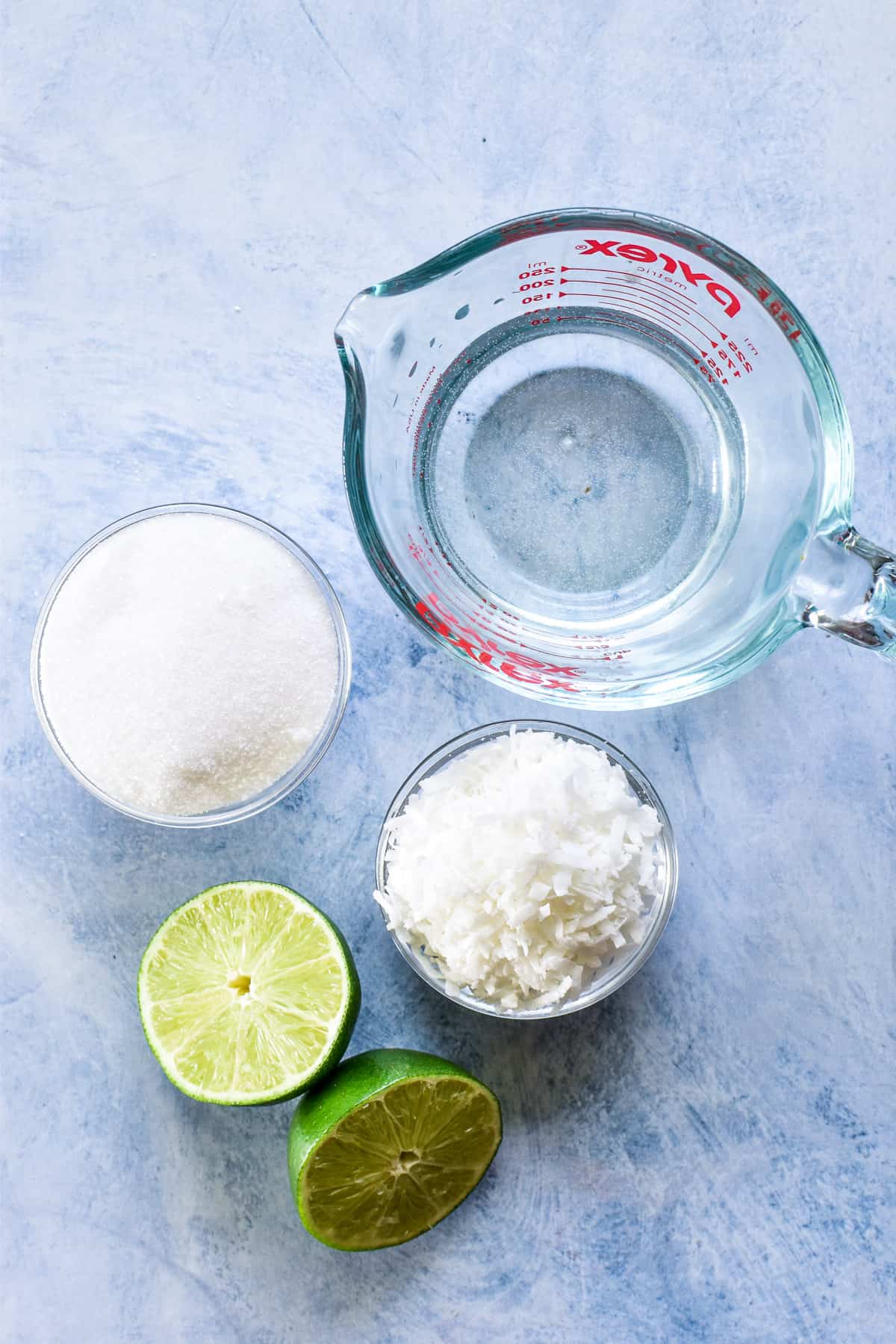 Ingredients for Coconut Lime Simple Syrup