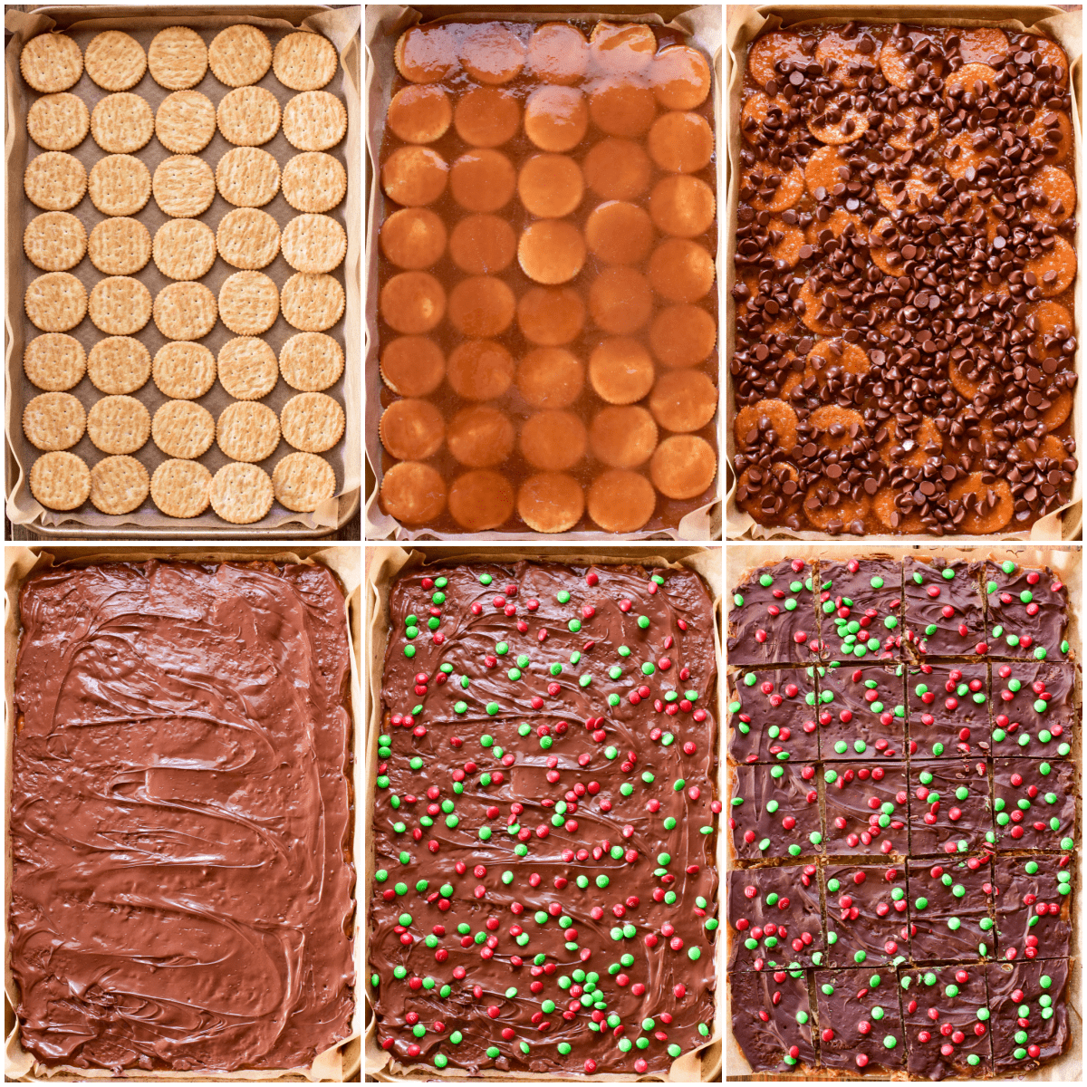 Step by step Christmas Crack photos 