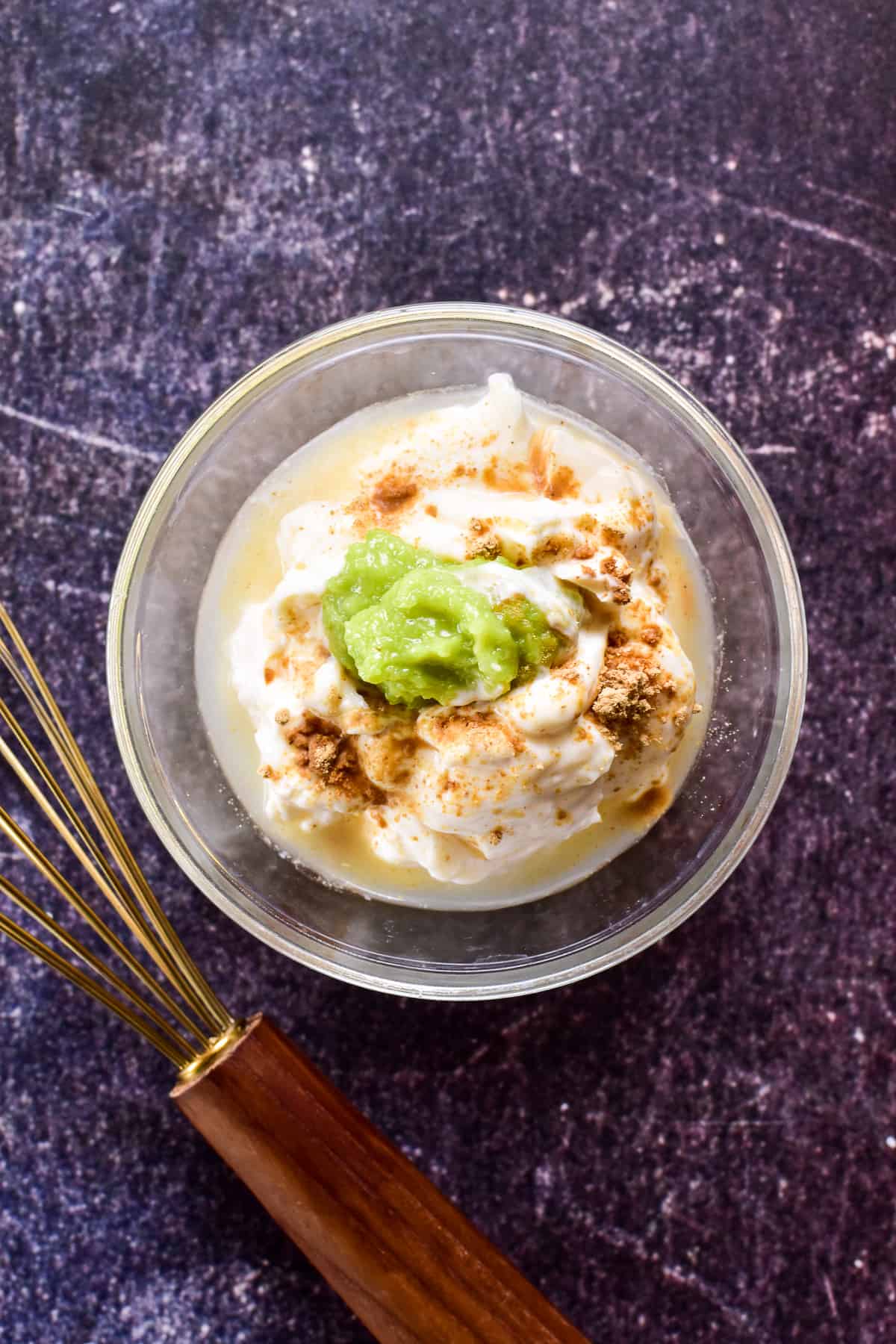 Wasabi Mayo ingredients in a mixing bowl unwhisked