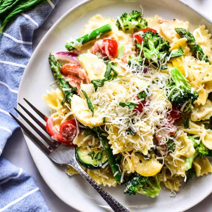 Alfredo Pasta Primavera Lemon Tree Dwelling