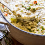 Creamy Chicken and Rice Soup • Salt & Lavender