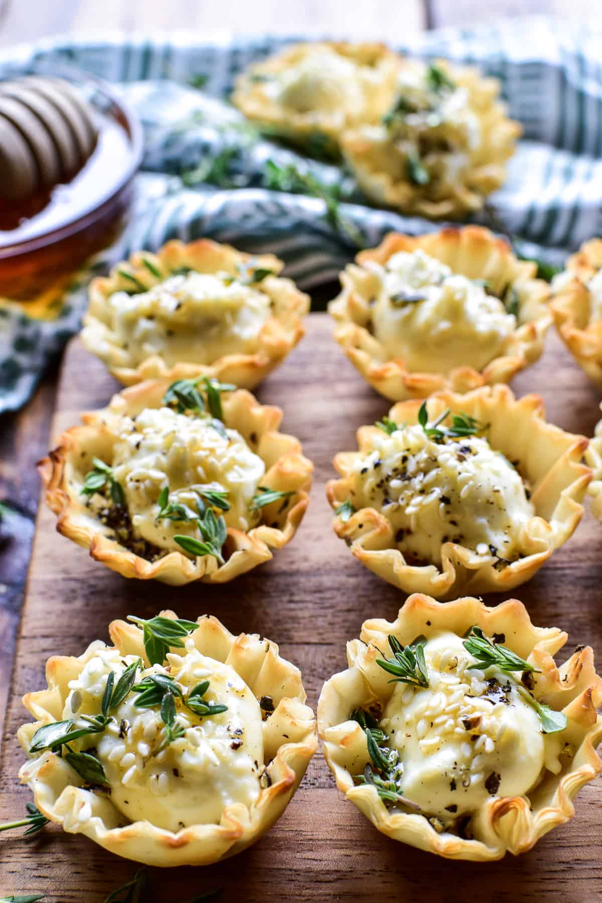 Phyllo Pastry Cups Appetizer with Goat Cheese - No Spoon Necessary